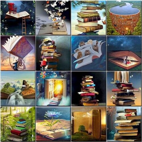 Painting By Numbers Scenery Diy Pictures By Number Book Kit HandPainted Coloring By Number Art Drawing On Canvas Gift Home Decor