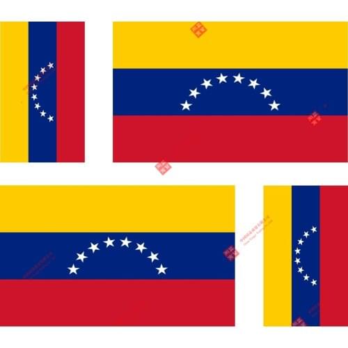 Set of Beautiful 4x Sticker Vinyl Car Bumper Decal Outdoor Car Moto World Flag Venezuela Racing Helme Tlaptop Stickers