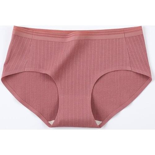 Underwear women cotton antibacterial mulberry silk student panties women simple seamless ladies briefs ropa interior femenina