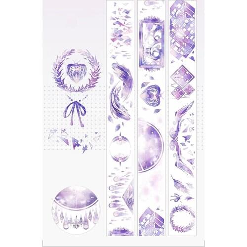Fairy Purple Dream Washi Tapes Bullet Journal Masking Tape Adhesive Tape DIY Scrapbooking Washi Stickers