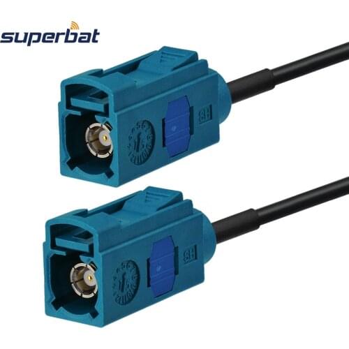 Superbat Radio Antenna Extension Coaxial Cable Straight Fakra Z Jack to Female Connector Pigtail Cable RG174 2M