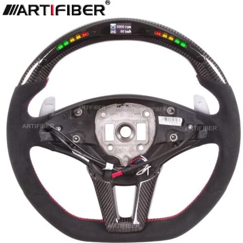 LED Carbon Fiber Steering Wheel for Mercedes Benz W177 W205 S205 W213 W222 C257 X166 A C E S G Class CLS