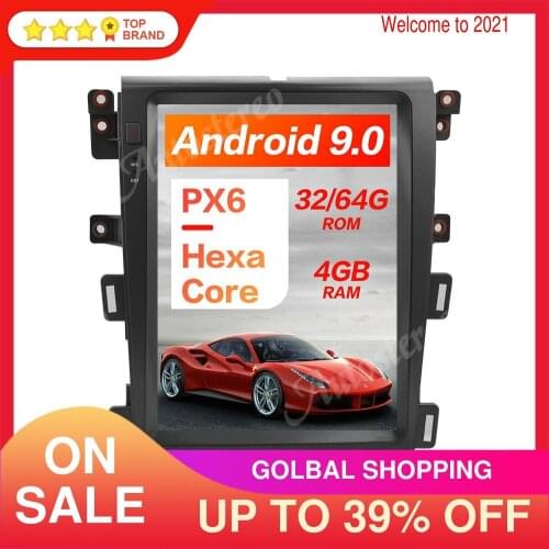 Tesla Style Android 9 4+64GB Car GPS Navigation For Ford EDGE 2007-2014 Carplay Head Unit Multimedia Player Radio Stereo Car GPS