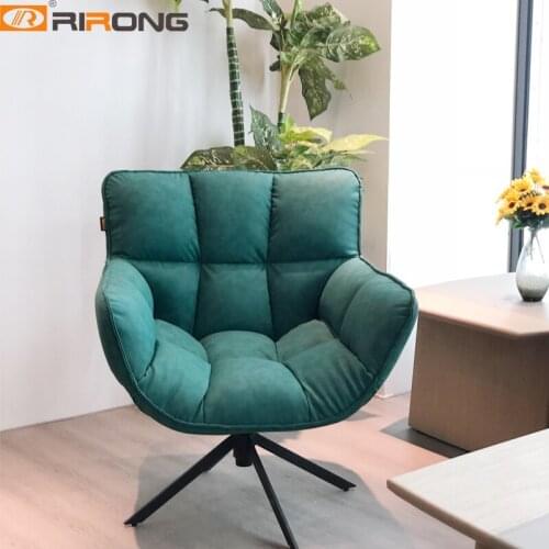 Chairs living room Single Sofa Leisure Leather Chair Lazy-Chair Makeup Armchair Steel Modern Study Room Swivel Brown Black