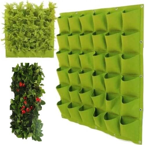 Hot Selling Gardening Flower Pot Bag Wall-Mounted Planting Bag Green Plant Planting Vertical Flower Box Gardening Supplies Bag