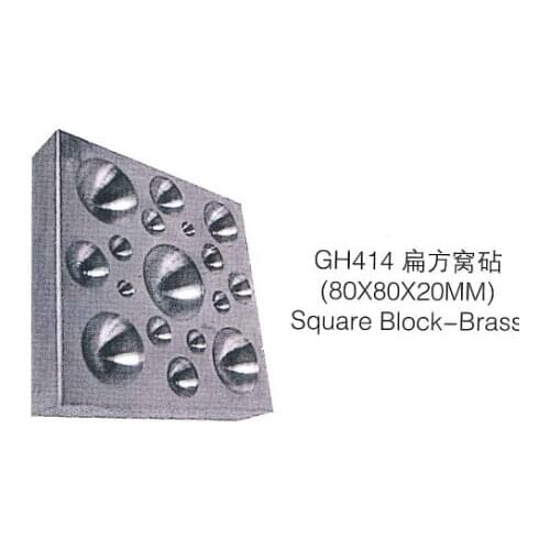 Jewelers Dapping Block brass square block 80*80*20mm