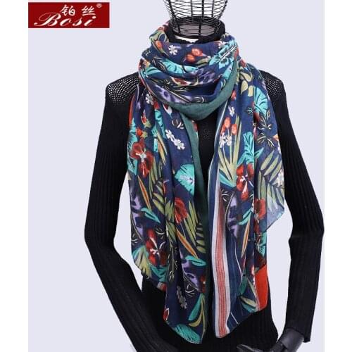 2020 winter Cotton scarf printing scarves women warm luxury brand long designer shawls and wraps solid female pashmina foulard