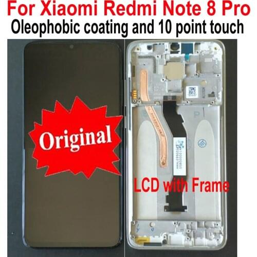 Original Best Working Glass Sensor LCD Display Touch Screen Digitizer Assembly Pantalla + Frame For Xiaomi Redmi Note 8 Pro