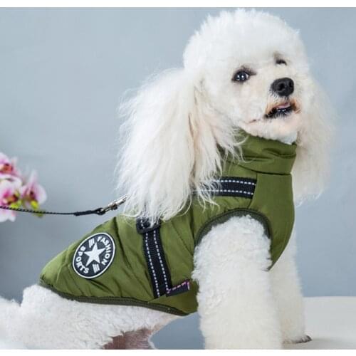 Small Dog Jacket Winter Pet Vest Warm Dog Clothes For Labrador Dogs Coat Chihuahua
