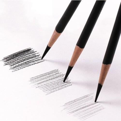 12Pcs Soft/Medium/Hard Carbon Sketch Write Drawing Soft Medium Hard Carbon Charcoal Pencil Stationery Art Supplies Sketch Pencil