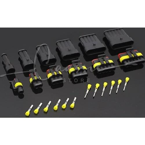 2 pin 1 3 4 5 6 pins 18-15 AWG Way AMP Super seal Waterproof Electrical Wire Connector Plug for car waterproof connector