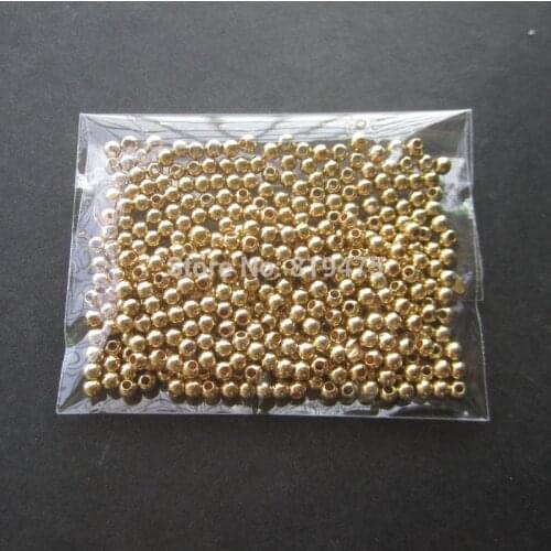 2mm 3mm 4mm Gold Spacer Beads, Spacer acrylic beads For ChunkyJewellery