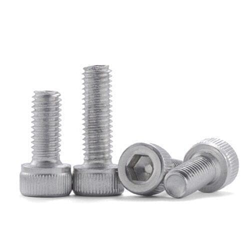 3Pcs M5 M6 Aluminum Alloy Allen Knurled Screw Hexagon 6061 Aluminum Hex Bolts 8mm-60mm Long