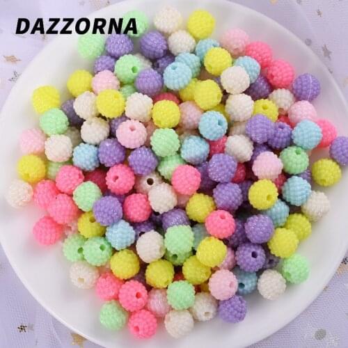 30-180Pcs Candy Color Acrylic Beads Round Loose Spacer Loose Beads or Diy Jewelry Necklace Bracelet Making Handicraft Accessory