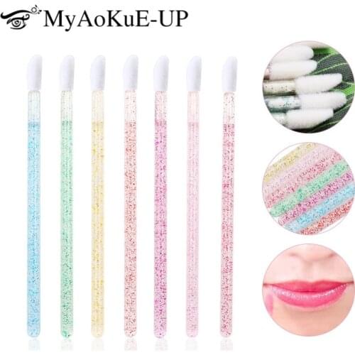 50/100pcs Crystal Eyelashes brush Individual Lash Removing Cleaning Mascara Applicator Makeup Brushes For Eyelash Extension Tool