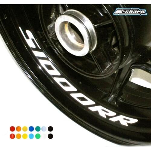 8 X CUSTOM INNER RIM DECALS WHEEL Reflective STICKERS STRIPES FIT BMW S1000rr S 1000RR s1000 rr motorcycle wheel stickers
