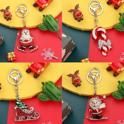 Car Keychains Accessories Lovers Christmas Pendant Genuine Imitate Christmas Cute Girl Boy Car Pendant Christmas Gifts