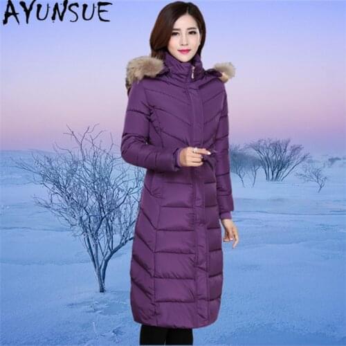 AYUNSUE Fashion High Quality Plus Size Hooded Womens Winter Jacket Slim Warm Coat Female Down Cotton Woman Parkas Ropa Zjt327