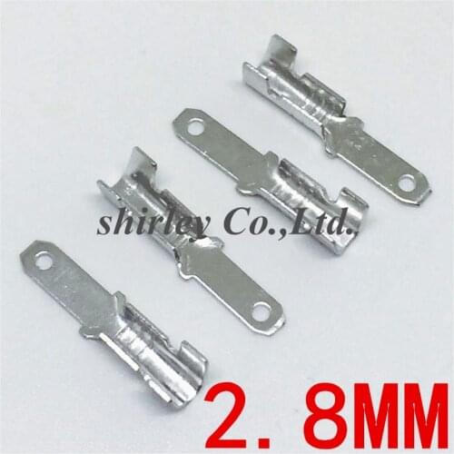 Free shipping 50sets 2.8 mm with transparent sheath inserted spring 2.8mm male connector terminal Faston with insulator for wire