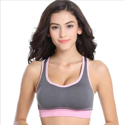 Quick Drying Crop Top Type Solid Color Push Up Bras Women Fitness Workout Seamless Underwear Padded Bralette Soutien Gorge