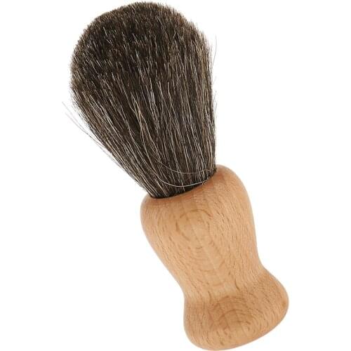 Pure Badger Hair Shaving Brush Wooden Handle Barber Salon Tool for Men