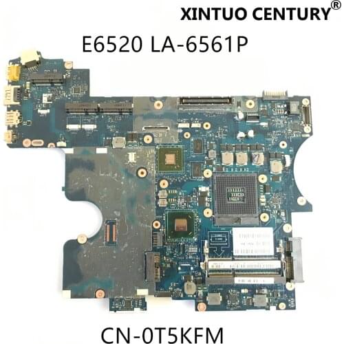 CN-0T5KFM 0T5KFM T5KFM For Dell Latitude E6520 Laptop Motherboard PAL61 LA-6561P DDR3 100% tested working
