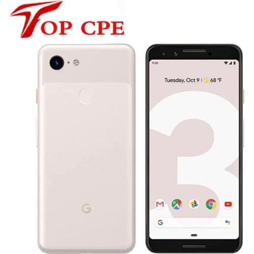 Original Google Pixel 3 3XL GSM 4G Android Unlocked cellphone 12.2MP&Dual 8MP Octa Core Snapdragon 845 4GB&64GB AMOLED