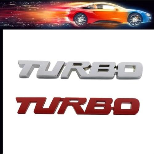 3D Premium Metal TURBO Boost for car Hood Fender trunk Rear Bonnet Nameplate Decal Emblem Badge Sticker