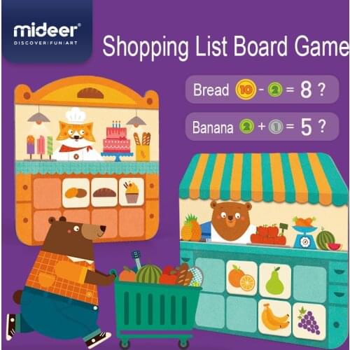MiDeer Baby Education Toys Shopping list Table Game Simulation Supermarket Memory Operation 3Y+ Kids Cognitive Money Game