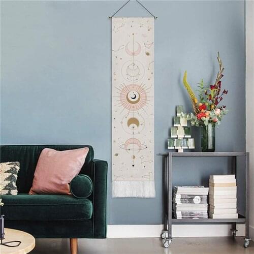 Wall Tapestry Home Floral Print Rectangular Hanging Picture Decorative Tools for Living Room Bedroom