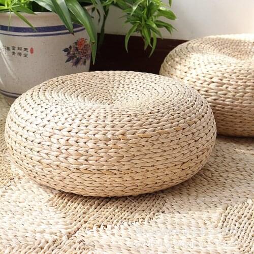 Natural Straw Cattail Sitting Cushion Floor Mat Handmade Garden Seat Mat