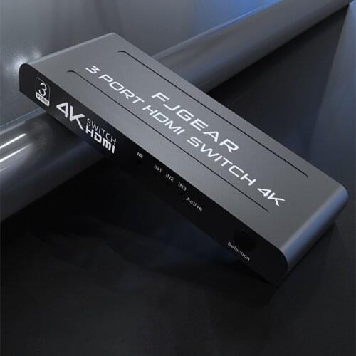 New 4K HDMI Switcher 3D HD Video Switcher 3 in 1 Out 3 Cut 1 with Remote Control