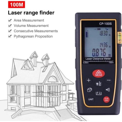 New Hand-held Portable CP-100S100 Meters Laser Range Finder High Precision Laser Electronic Ruler Horizontal Bubble