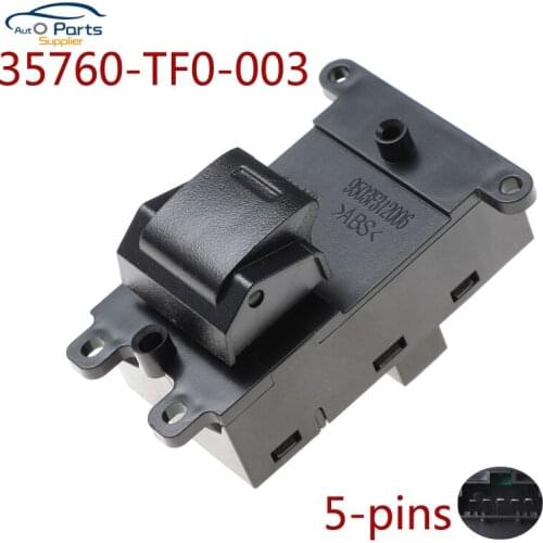 35760-TF0-003 Rear Left Right Power Master Window Switch For HONDA FIT JAZZ CITY 2009-2014 CIVIC 2012-2015 35760TF0003 RL RR