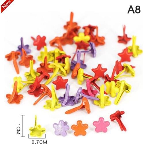 Crafts Accessories For Home Decor Embellishment Fastener Design New Mix Pattern Round Metal DIY Scrapbooking