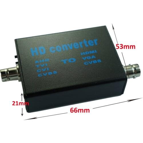 AHD, TVI, CVI, CVBS to HDMI, VGA, CVBS 1080P Ultra-small HD Video Signal Converter