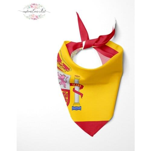 The Spain flag dog bandana large pet scraf pet bandana for dog scarf dog neck scarf dog print scarf bandana
