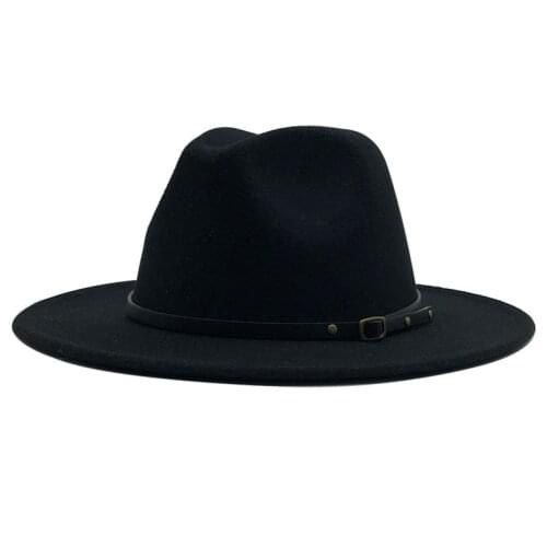 New Superior Quality Jazz Hat Women Men Felt Snap Brim Hats Trilby Ladies Vintage Wool Panama Fedora Cloche Cap