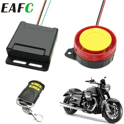 EAFC 12V Motorcycle Alarm System Lock Motorbike Anti Theft Horn Alarm Warner Security System with Remote Control