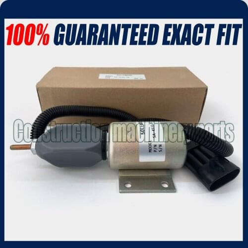 Diesel Engine Fuel Stop Solenoid SA-4532-12, 59009134, 2003ES Fuel Solenoid Engersoll-Rand DD-130 Compactor B5.9C,12V