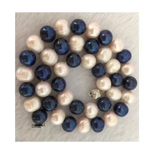 Gorgeous 9-10mm south sea round multicolor pearl necklace18inch