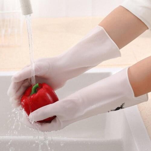 Waterproof Reusable Rubber Protective Household Kitchen Washing Cleaning Gloves for Washing Clothes Dishes Fruit Vegetable