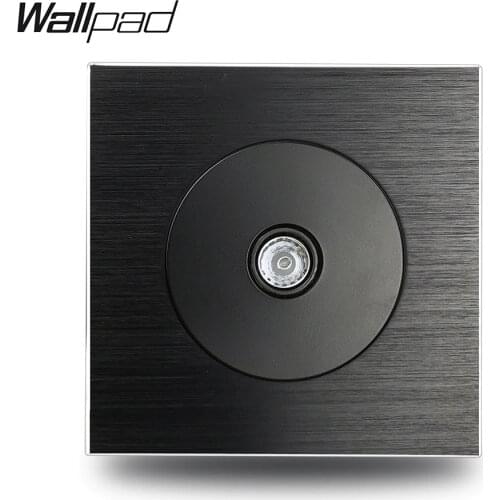 Wallpad L6 Black Brushed Aluminum TV Television Socket Wiring Outlet