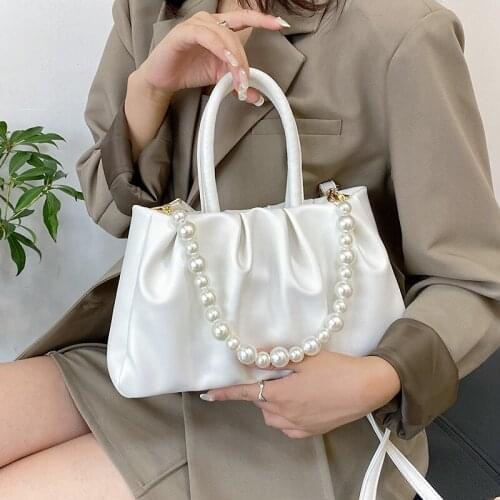 Womens Bag 2021 Fashion Summer Hand Bag Pleated Shoulder Underarm Small Square Bag new crossbody bags