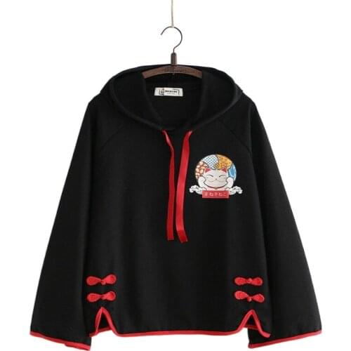 Merry Pretty Women Cartoon Print Harajuku Hooded Sweatshirts 2020 Winter Long Sleeve Drawstring Hoodies For Femme Tracksuits