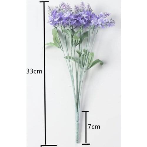 1 Bundle Romantic Provence Lavender Wedding Decorative Flower Vase for Home Decor Artificial Flowers Grain Christmas Plant Fake