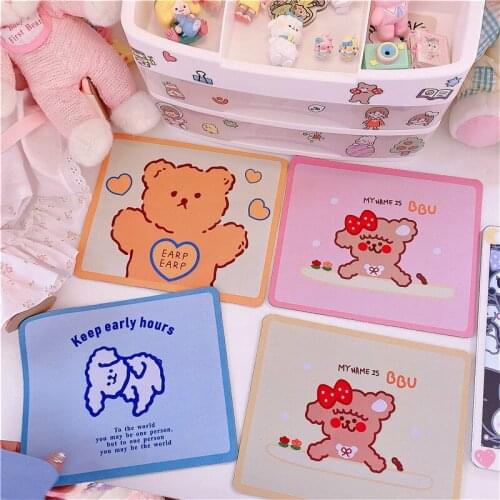 1Pc Korean Cartoon Puppy Dog Simple Mouse Pad Rubber Mouse Mat For Girl Water Coaster tapete de rato