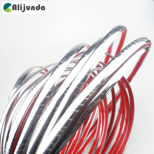 10mm X15m Car Chrome Styling Accessories Decoration Trim Strip for Geely Vision SC7 MK CK Cross Gleagle SC7 Englon SC3 SC5 SC6 S