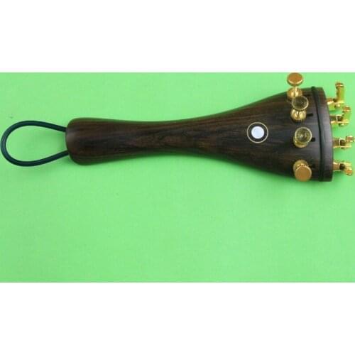 8 sets undyed ebony viola Accessories tailpiece golden fine tuners