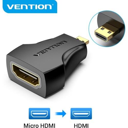 Vention Micro HDMI Adapter 1080P Micro HDMI Male to HDMI Female Converter Type D to A HDMI Adapter for PS4 Camera HDTV Mini HDMI